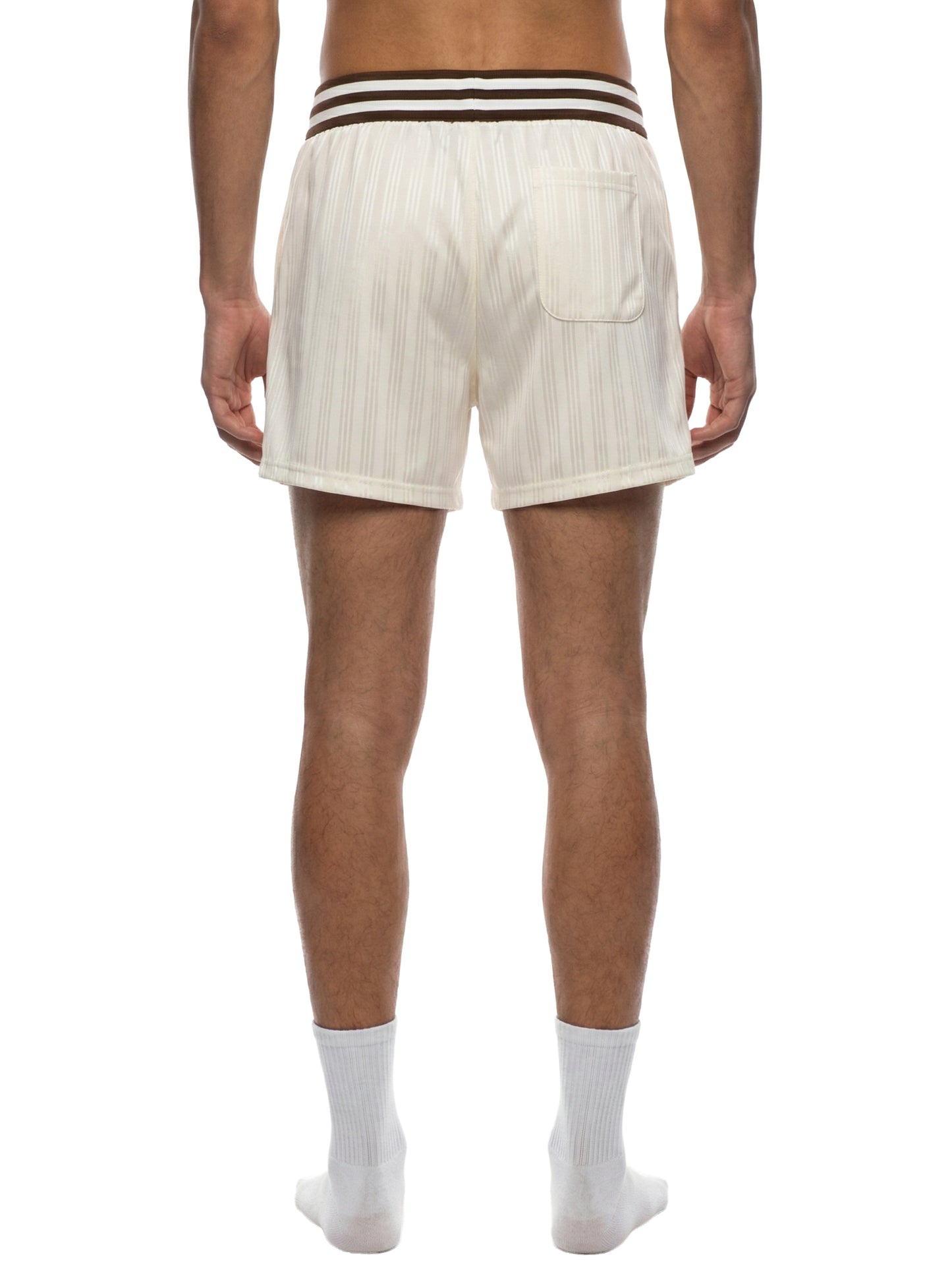 Unisex Striped Drawstring Shorts