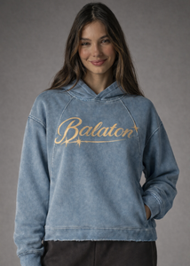 Vintage Washed Frayed-Hem Hoodie