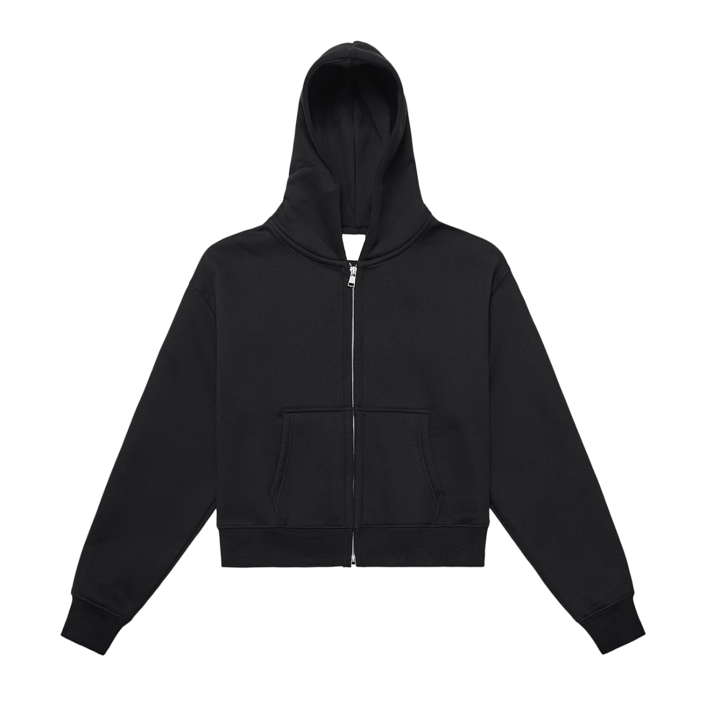 Zip-Up Cropped Hoodie
