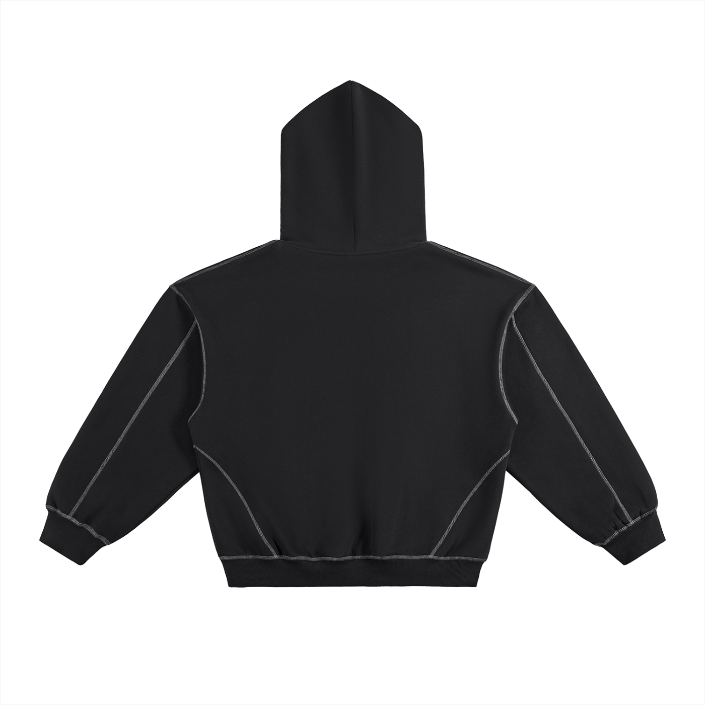 Contrast-Stitched Hoodie