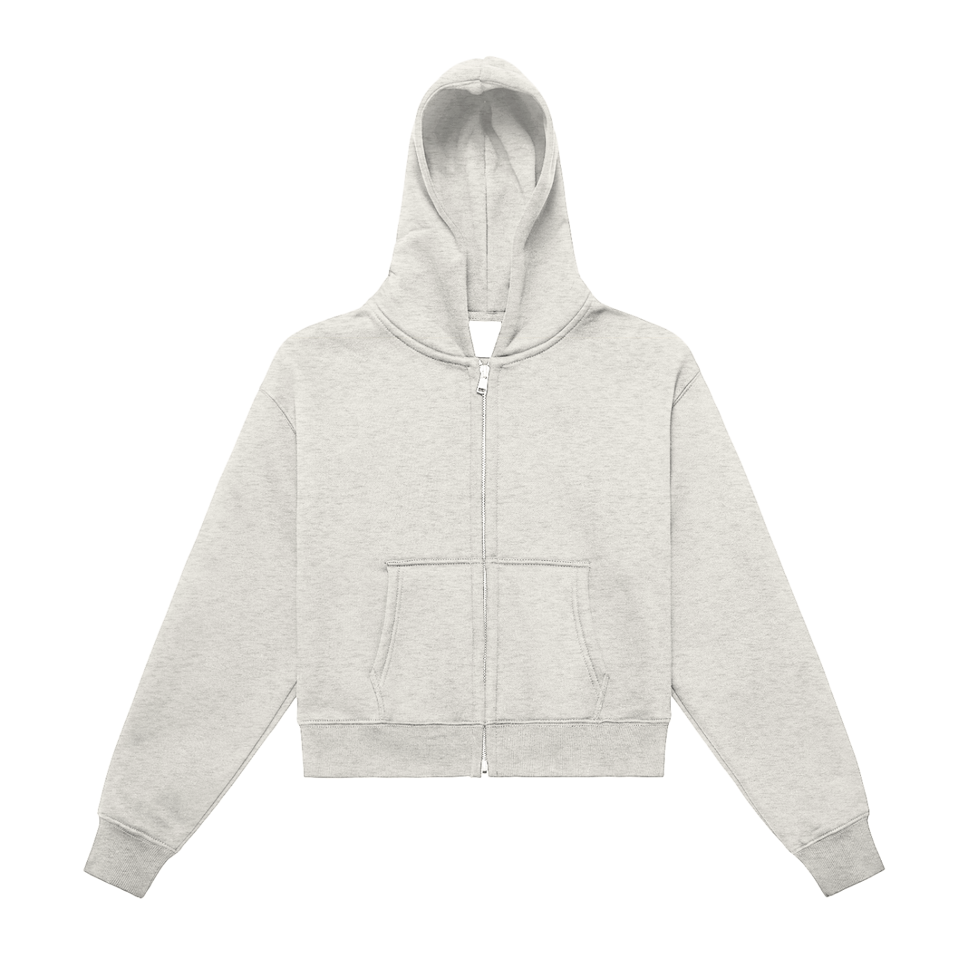 Zip-Up Cropped Hoodie