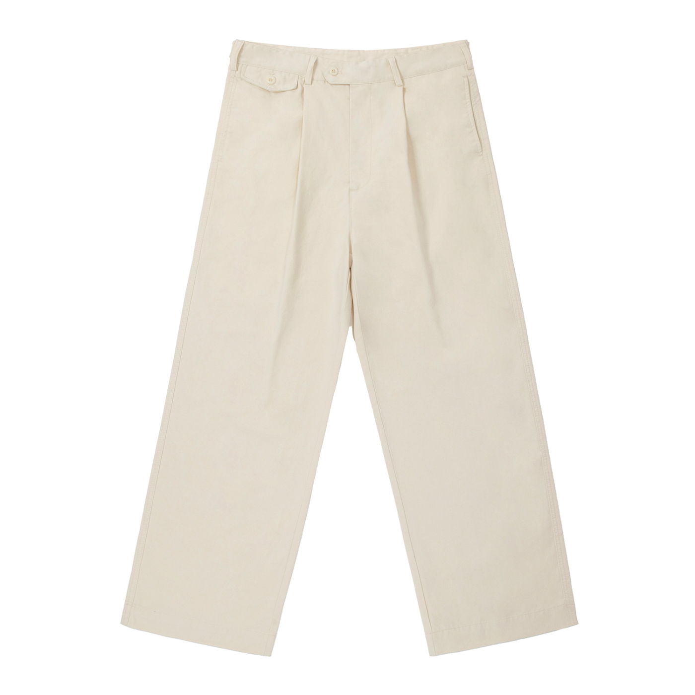 Pleated Cotton Pants