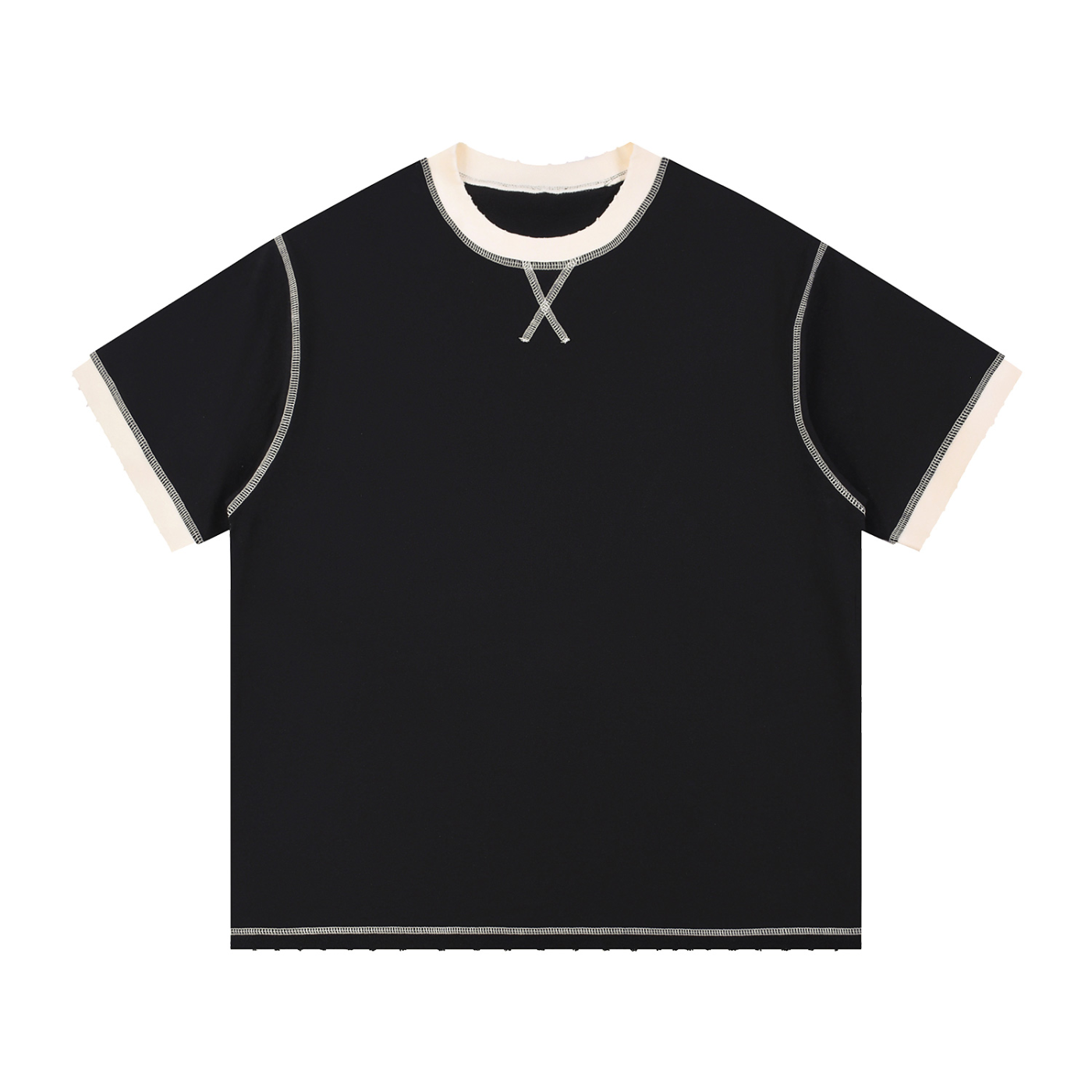 Contrast-Stitched Tee