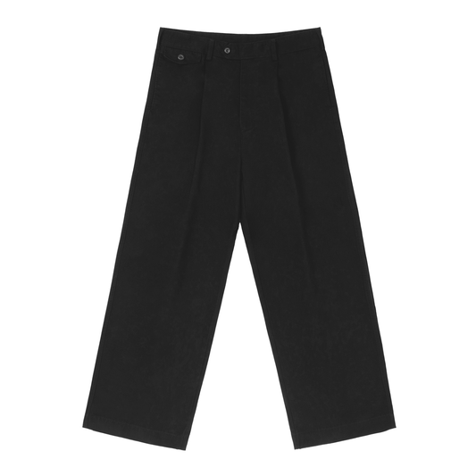 Pleated Cotton Pants