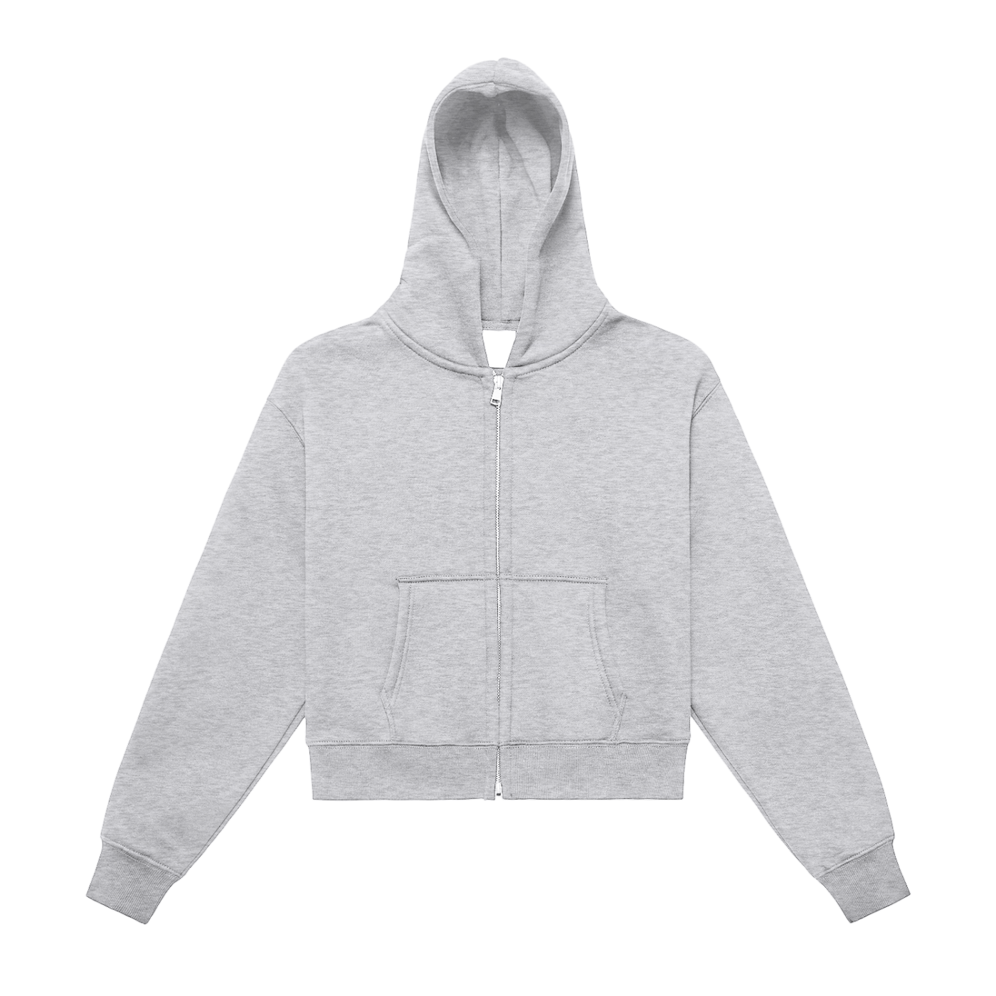 Zip-Up Cropped Hoodie