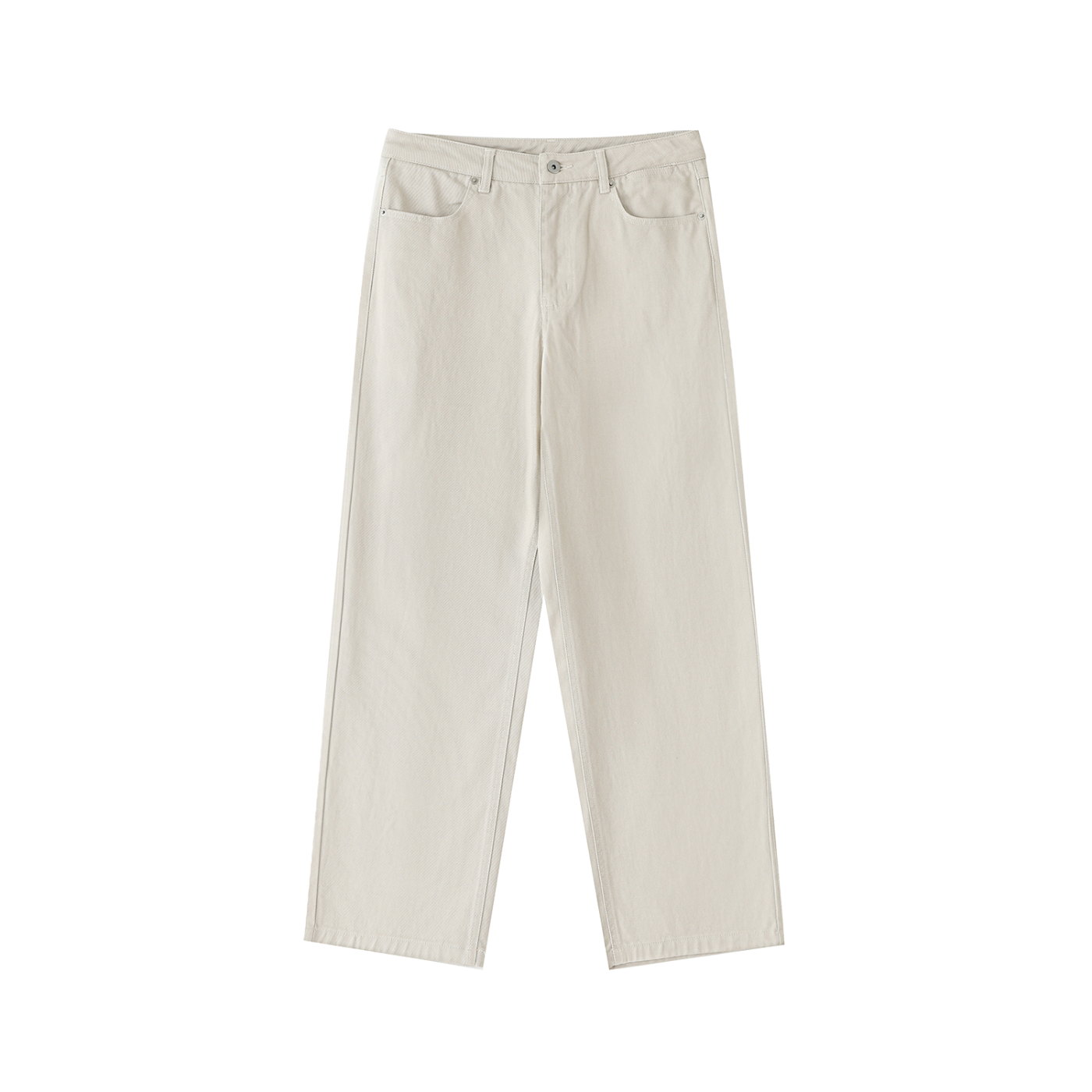 Cotton Straight-Leg Pants
