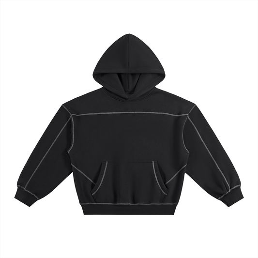 Contrast-Stitched Hoodie