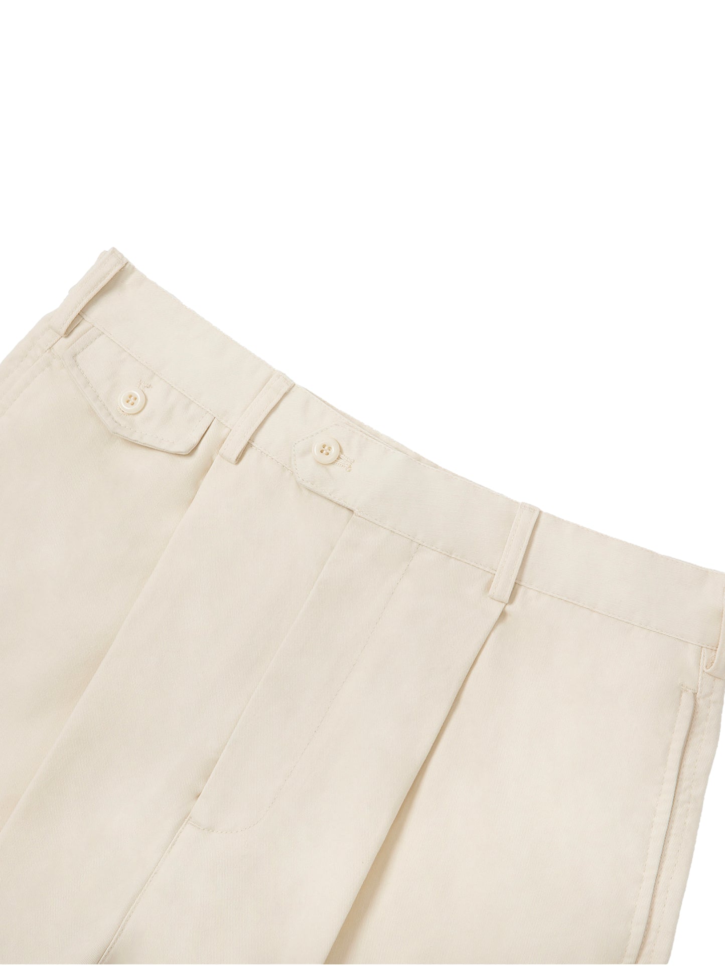 Pleated Cotton Pants