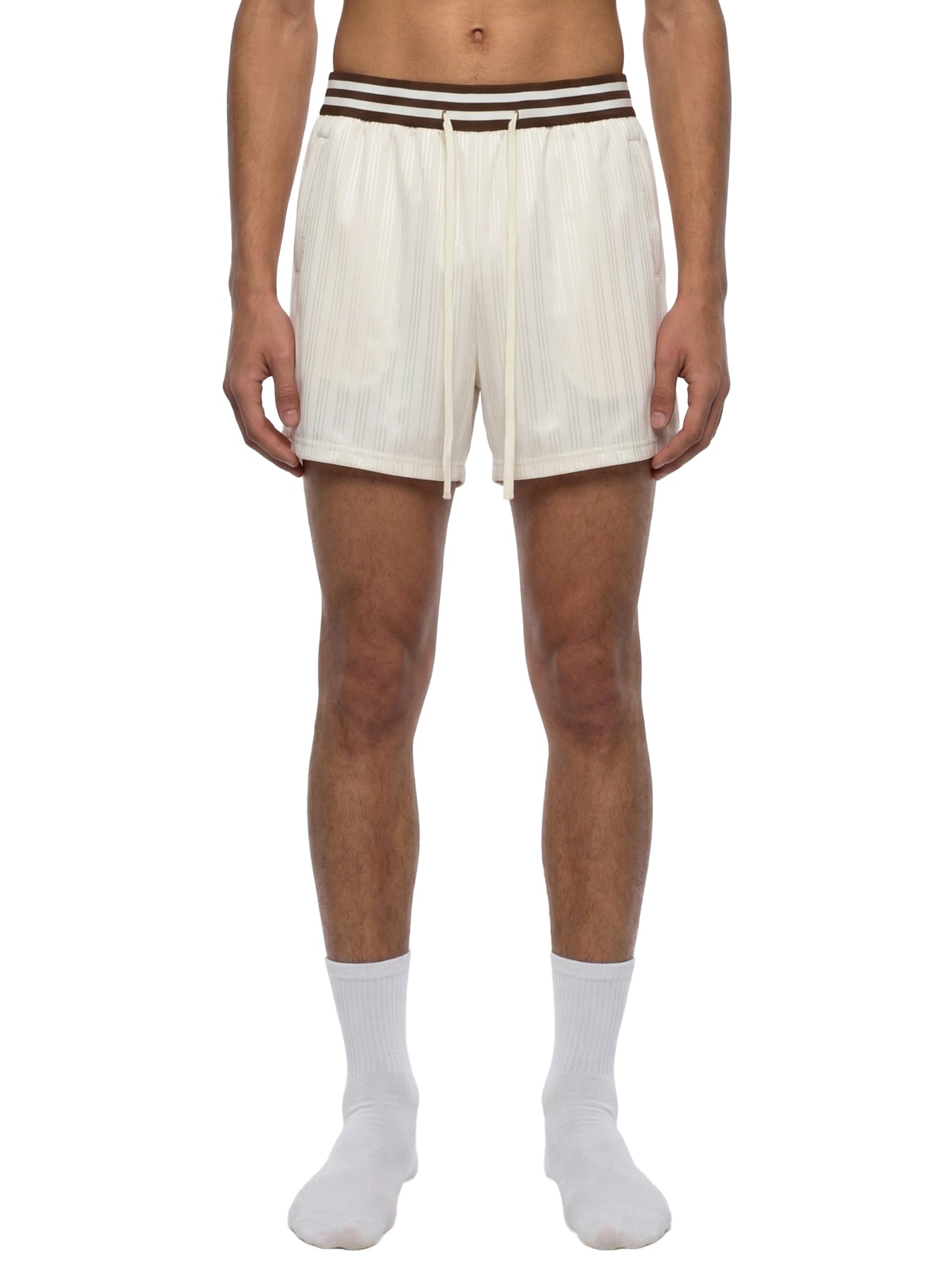 Unisex Striped Drawstring Shorts